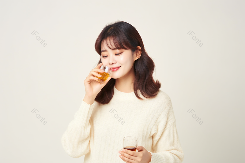 美丽的女模特喝茶实拍摄影图,高清,摄影图,摄影图片,图片大全,摄影图免费下载